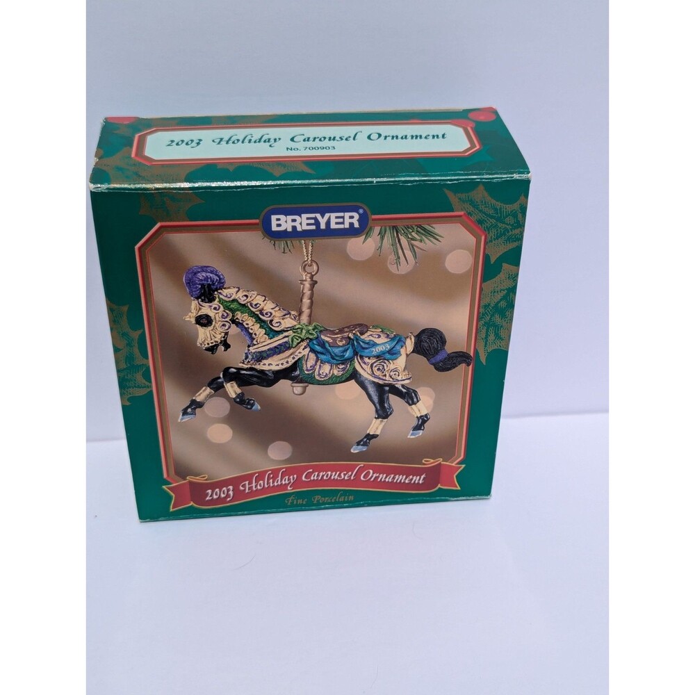 Breyer Horse Christmas 2003 Holiday Carousel Ornament #700903 Porcelain Knight